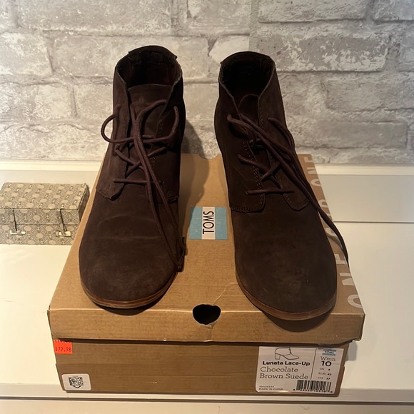 Toms Lunata Lace-Up Sz. 10 - Picture 1 of 8